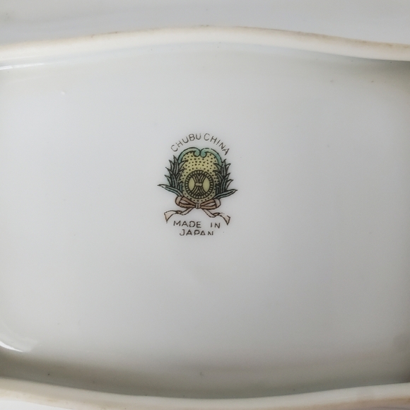 2 Handpainted Gold Accents Ashtrays Trinket Dishes Chubu China made in Japan Vtg - Picture 5 of 9